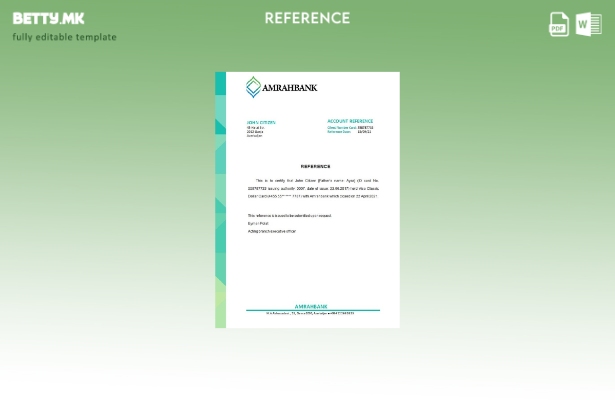 Референтен шаблон за затворање на Азербејџан Amrahbank во модерен стил